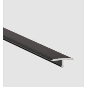 Novosepara Mini Matt black 1/4 in x 8-1/2 in Aluminium Tile Edging trim