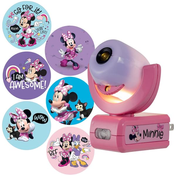 Disney Minnie Mouse 6-Image LED Night Light, Plug-In, Light Sensing