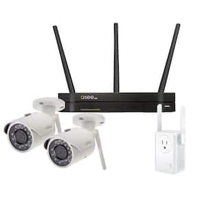 4-Channel 3MP 1TB Wi-Fi Surveillance NVR with 2 Wi-Fi IP Pro Cameras and Wi-Fi Extender