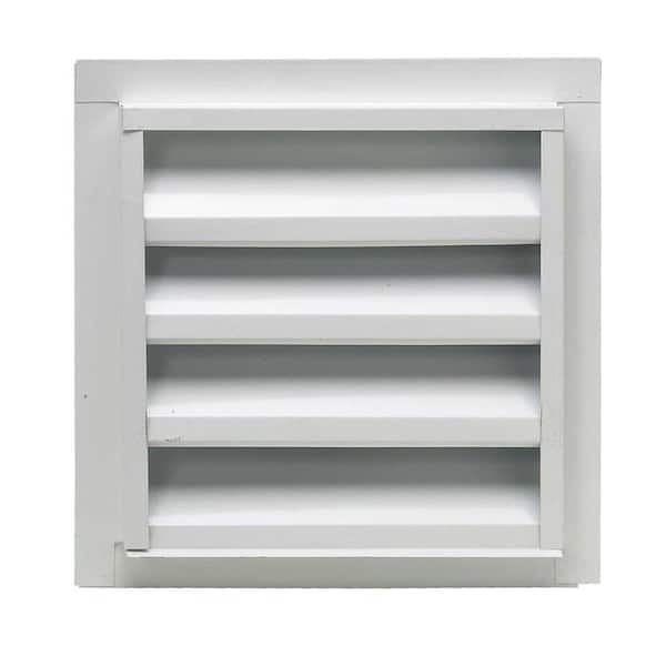 Gibraltar Building Products 12 in. x 12 in. Square White Galvanized Steel Built-in Screen Gable Louver Vent
