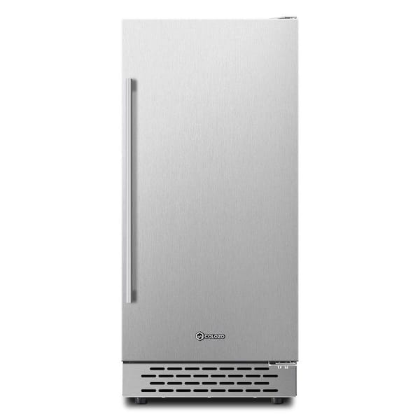 colozo 15 in. Single Zone 130-Cans Built-in Weather Proof Outdoor Beverage Cooler Fridge in Silver Stainless Steel