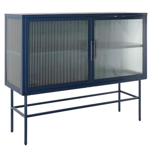 Unbranded 43.31 in. W x 14.96 in. D x 35.75 in. H Bathroom Blue Linen Cabinet