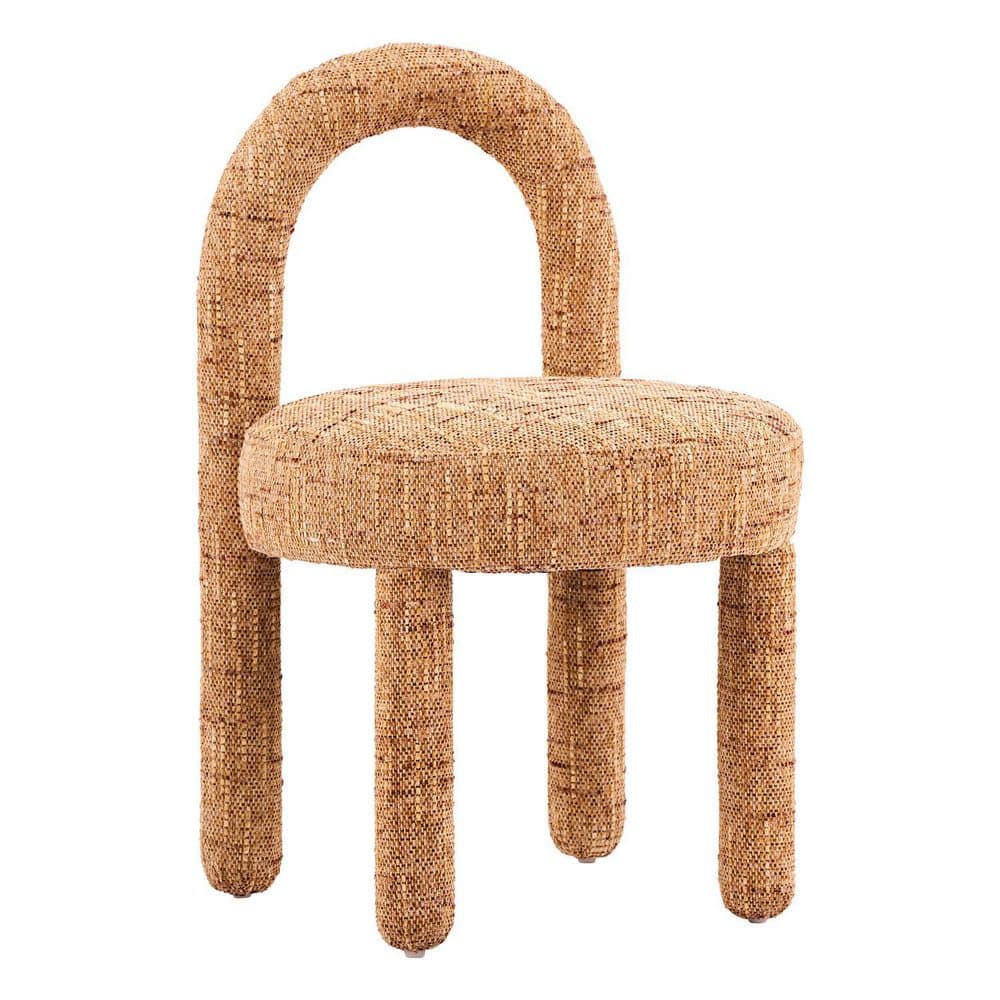 32.3 in.H Brown Open Low Back Armless Dining Chair (Set of 2)