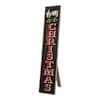 35.63 in. H Wooden Black Christmas Porch Sign