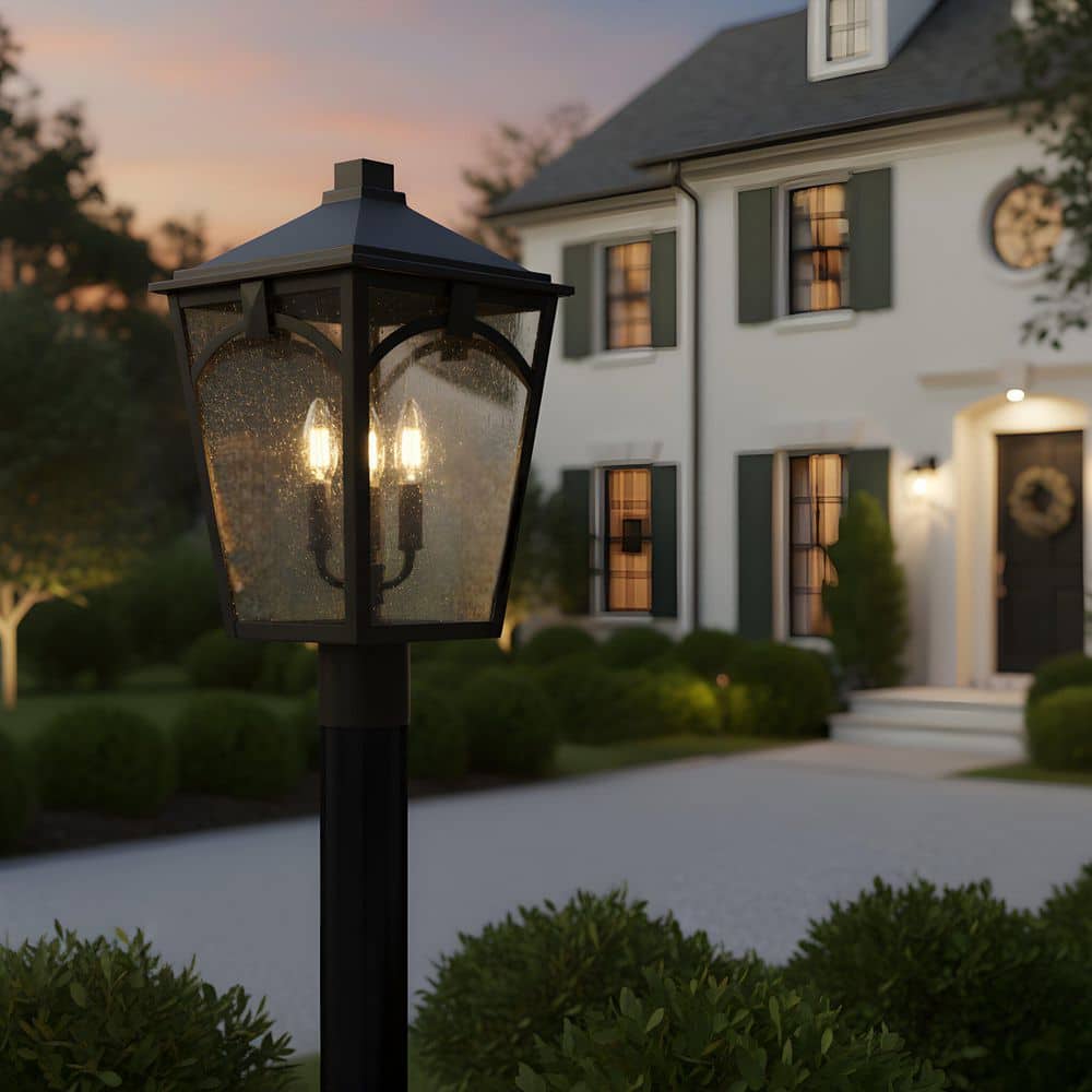 Jaxon 4-Light Western Bronze Aluminum Hardwired Outdoor Weather Resistant Post Light with No Bulb Included price history on PriceWatchPro