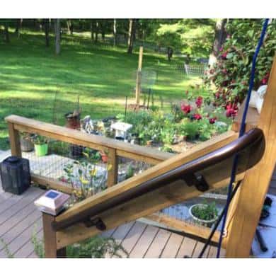 Charcoal Bronze Aluminum Round Handrail with Curved Ends, 4 ft.
