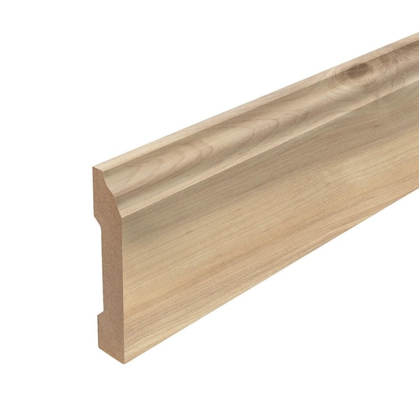 PERFORMANCE ACCESSORIES Buff Weathered 0.62 in. T x 3.3 in. W x 94.5 in. L Textured Wood Look Laminate Moulding/Trim Base Molding