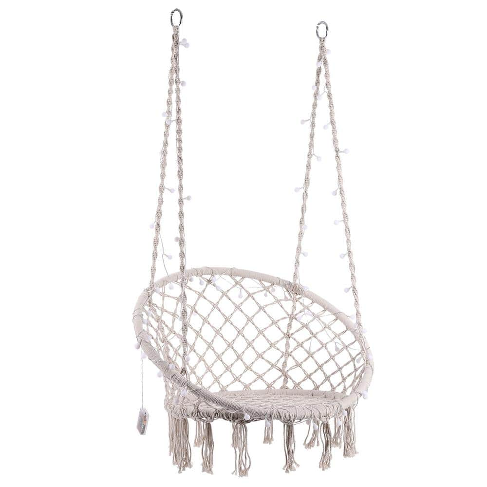 VIVOHOME 53.2 in. 330 lbs. Capacity Hanging Hammock Chair with 39