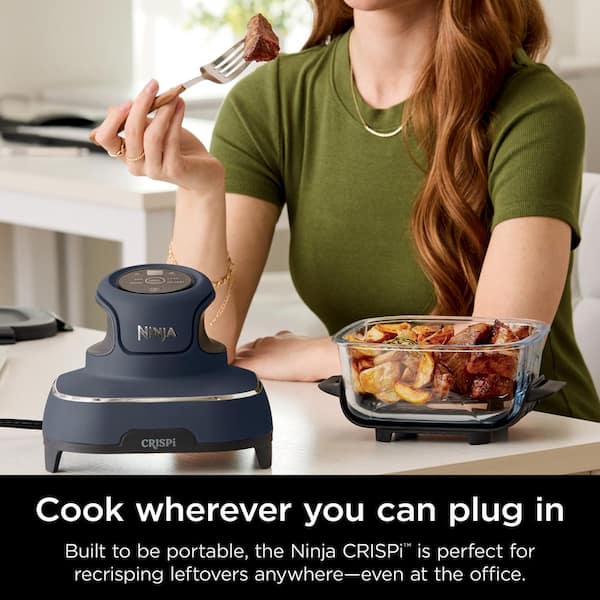 NINJA Crispi 4 qt. Grey Portable Glass Air Fryer Cooking System