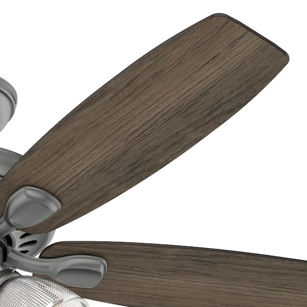Hunter Highbury 52 In Indoor Brushed Nickel Ceiling Fan With Light Kit