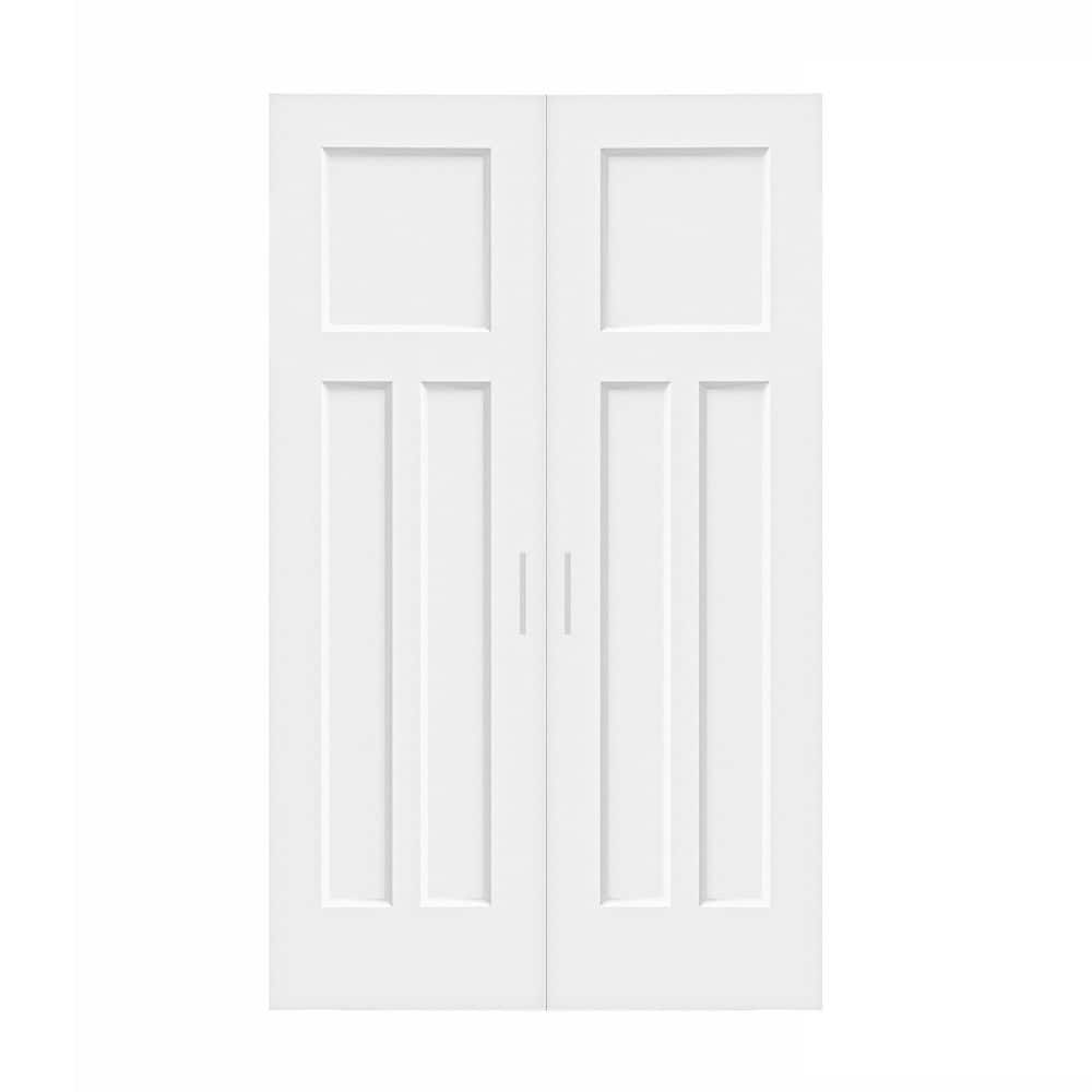 ARK DESIGN 48 in. x 80 in. (Double 24 in.) French Door T-Shape Painted ...