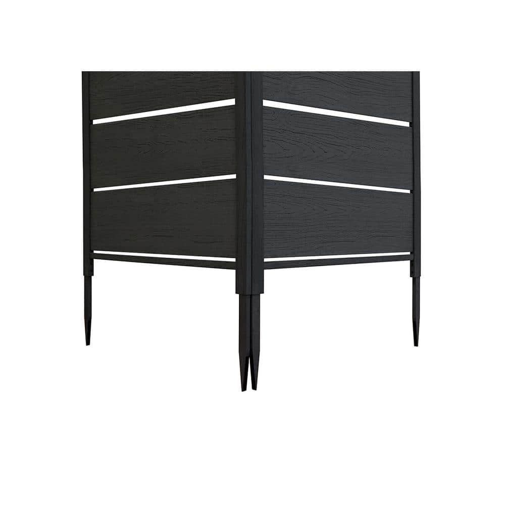 Bessemer Charcoal Vinyl Privacy Screen Kit with WoodTek Finish