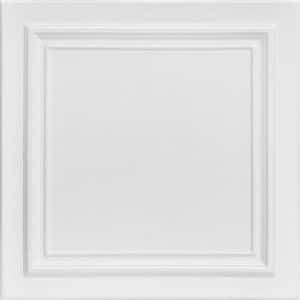 A La Maison Ceilings Line Art Plain White 1.6 ft. x 1.6 ft