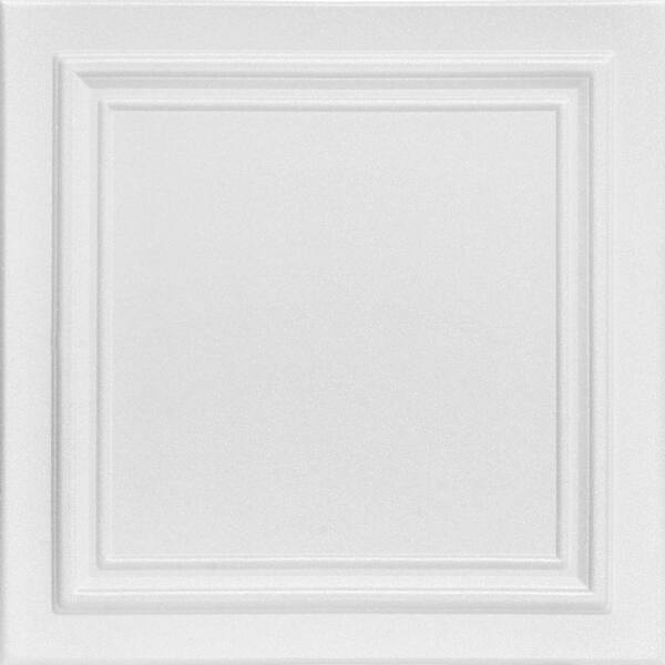 A La Maison Ceilings Line Art 1 6 Ft X, White Faux Tin Ceiling Tiles