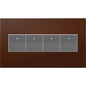 adorne 4 Gang Decorator/Rocker Wall Plate, Russet (1-Pack)