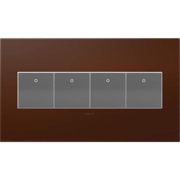adorne 4 Gang Decorator/Rocker Wall Plate, Russet (1-Pack)