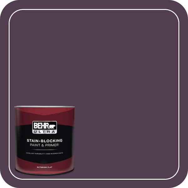 BEHR ULTRA 1 qt. #PPU17-02 Oriental Eggplant Flat Exterior Paint & Primer