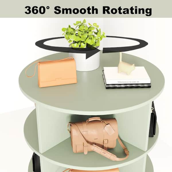 Magic Home Modular 56 Green MDF Swivel 360 Rotating Storage