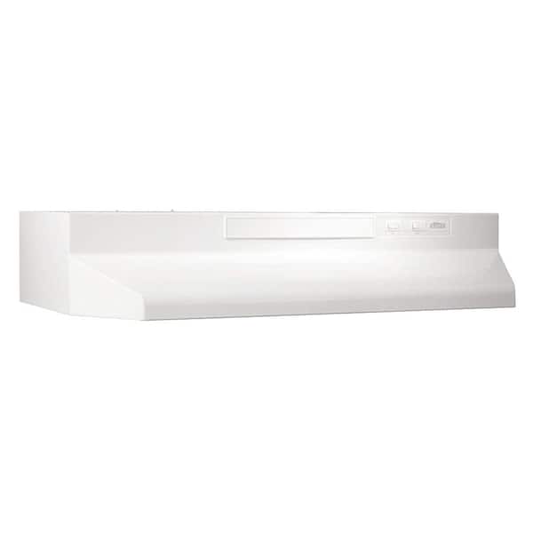 Broan-NuTone 43000 Series 30 in. 260 Max Blower CFM Covertible Under-Cabinet Range Hood with Light in White