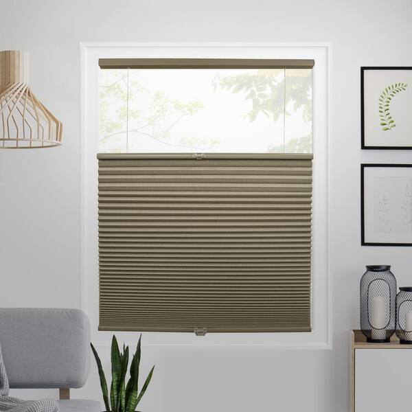 Chicology Cut-to-Size Latte Top Down Bottom Up Blackout Polyester Cellular Shade 69 in. W x 48 in. L