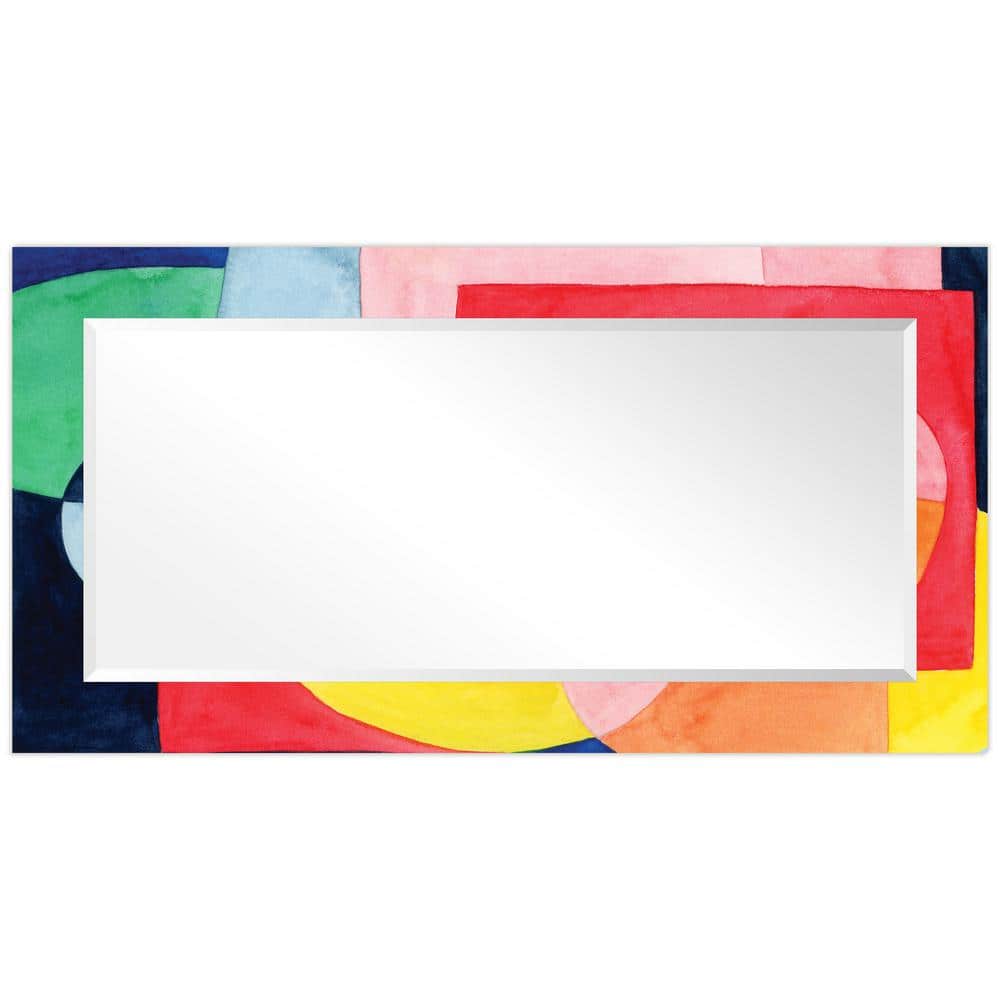 Colorful Rectangular Frameless Decorative Wall Mirror