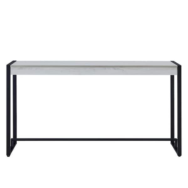 SEI FURNITURE Macen 54 in. Black Standard Rectangle wood Console Table