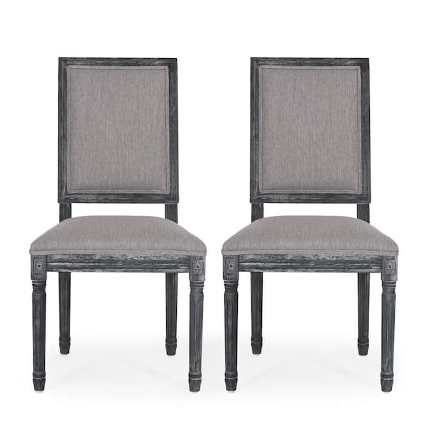 Noble House Robin Gray Upholstered Dining Side Chair (Set of 2)