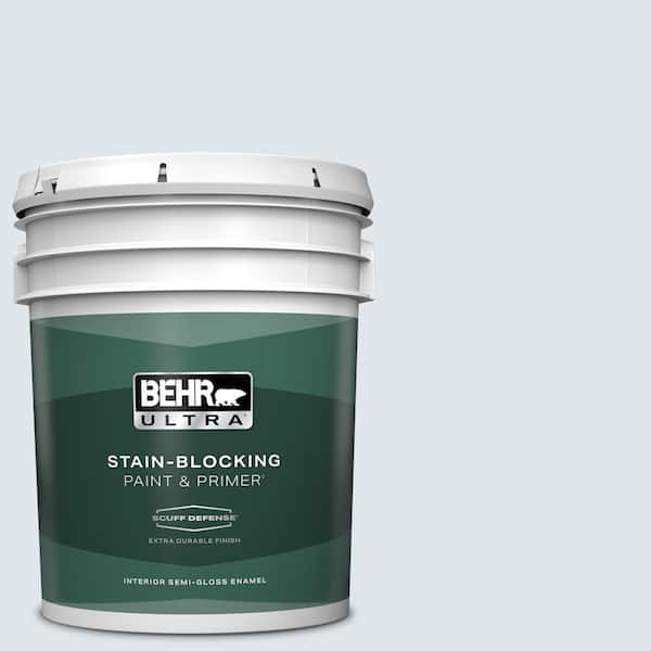 BEHR ULTRA 5 gal. #590E-1 Lavender Ice Extra Durable Semi-Gloss Enamel Interior Paint & Primer