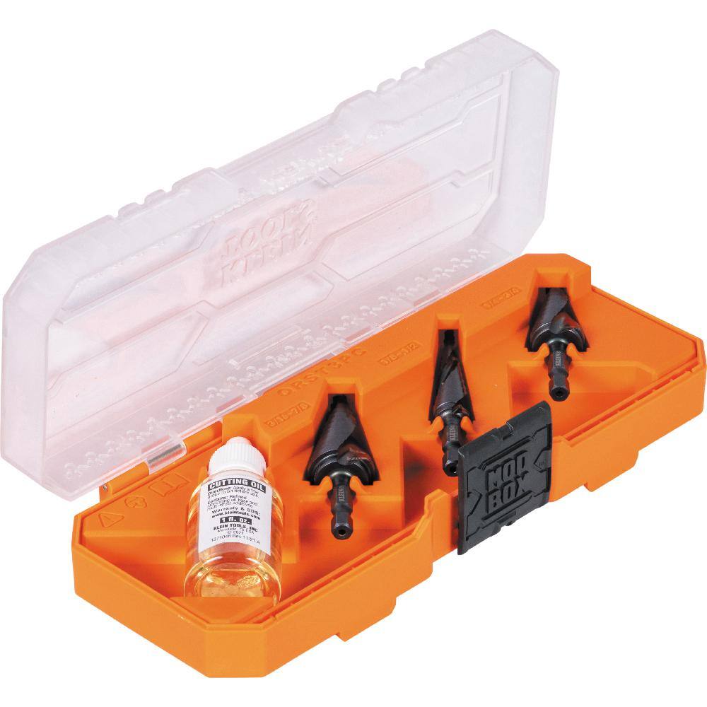 Klein Tools Premium All Purpose Quick Release Step Bit Kit (3Piece
