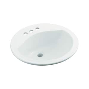 Modesto 19 in. Drop-In Bathroom Sink in White