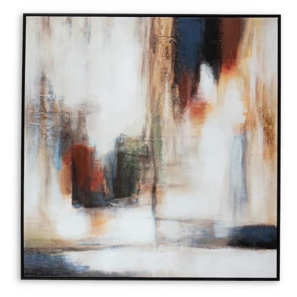 Signature DESIGN BY ASHLEY Pigeonford Framed Abstract Wall Art 39 in. x 39 in.