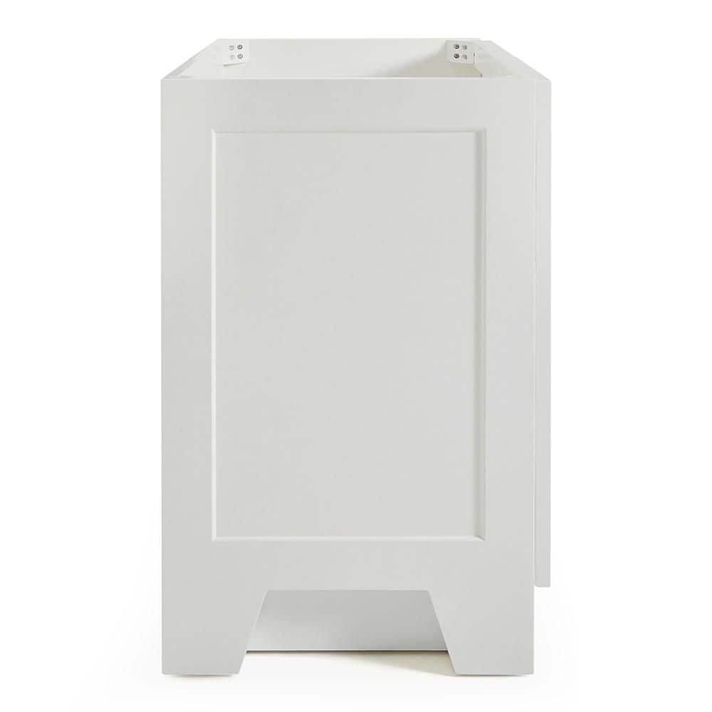 Taylor 30" White Freestanding Vanity Cabinet with Brass Hardware