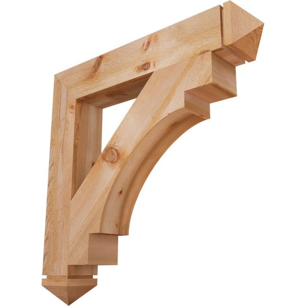 Ekena Millwork 6 in. x 38 in. x 38 in. Western Red Cedar Merced Arts and Crafts Rough Sawn