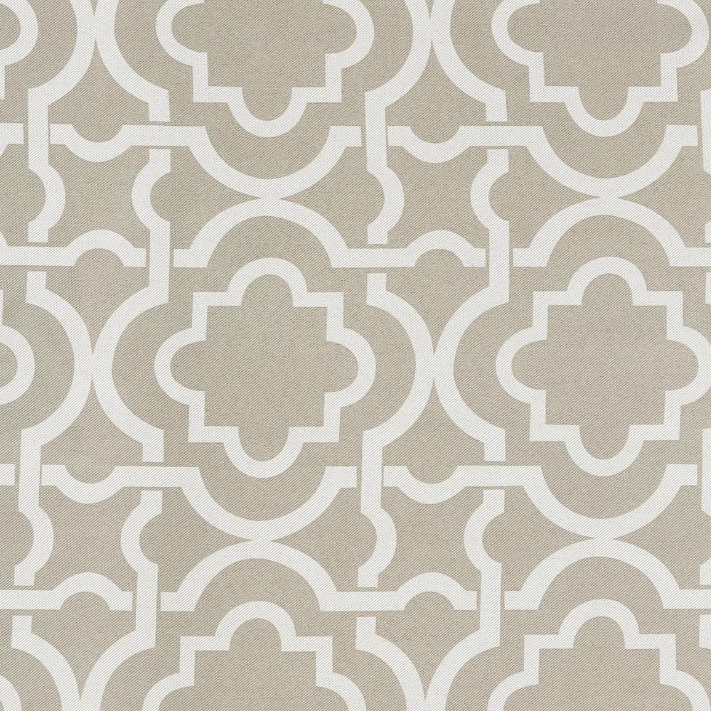 Taupe Blackout Polyester Geometric Trellis Window Curtain Panel 40" x 63"
