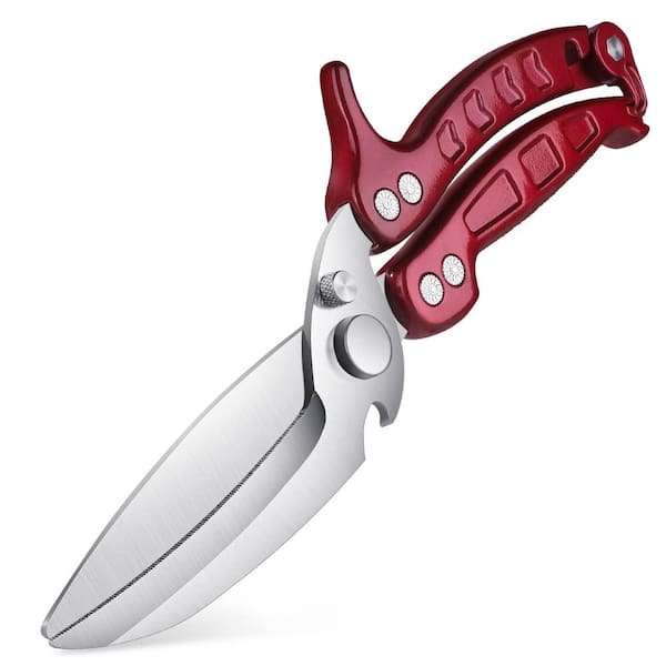 Heavy Duty German Stainless Steel Kitchen Shears Multi-Purpose Poultry and Meat Scissors Dishwasher Safe All
