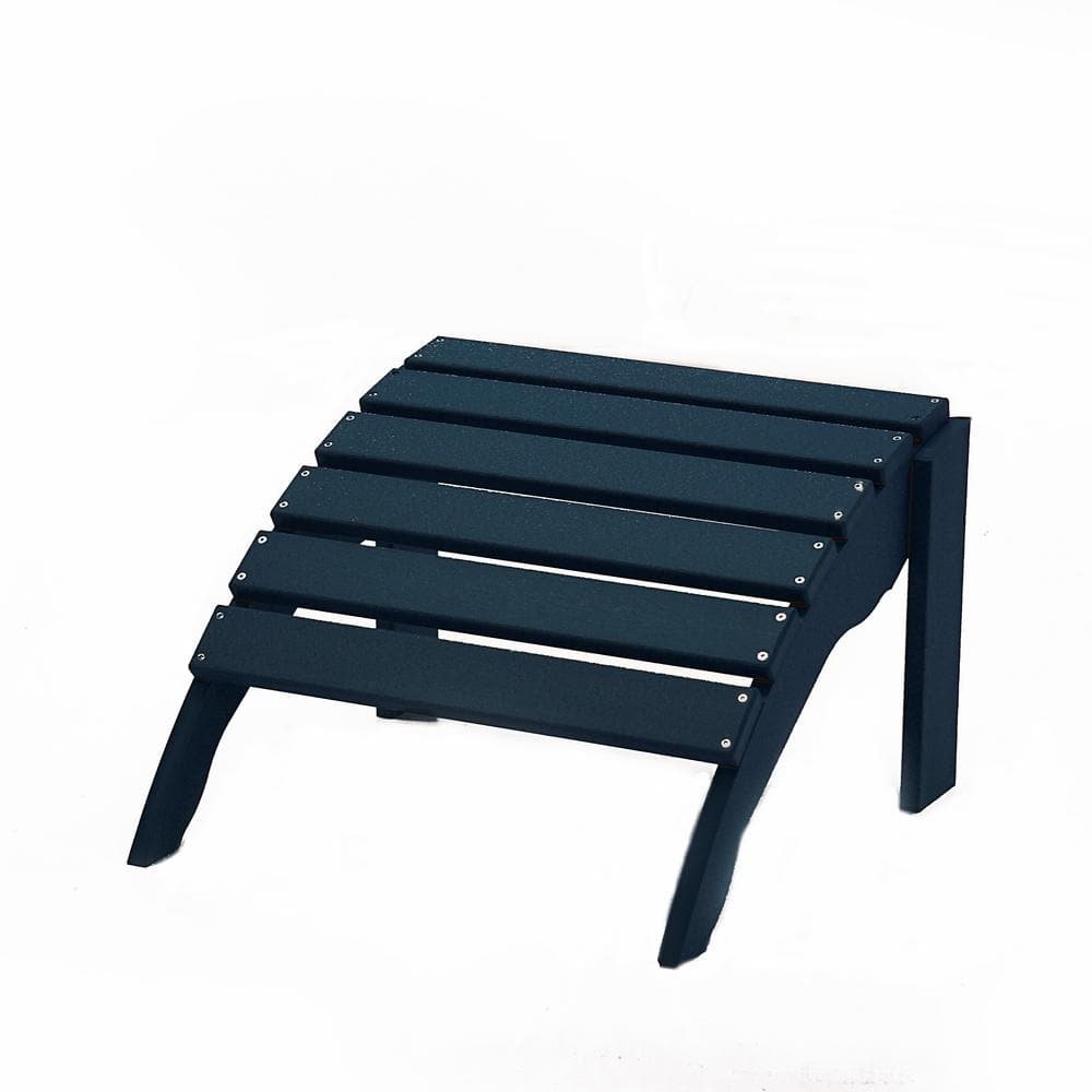 DUROGREEN Icon Navy Plastic Outdoor Ottoman