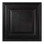 GENESIS 23.75in. X 23.75in. Icon Relief Lay In Vinyl Black Ceiling ...