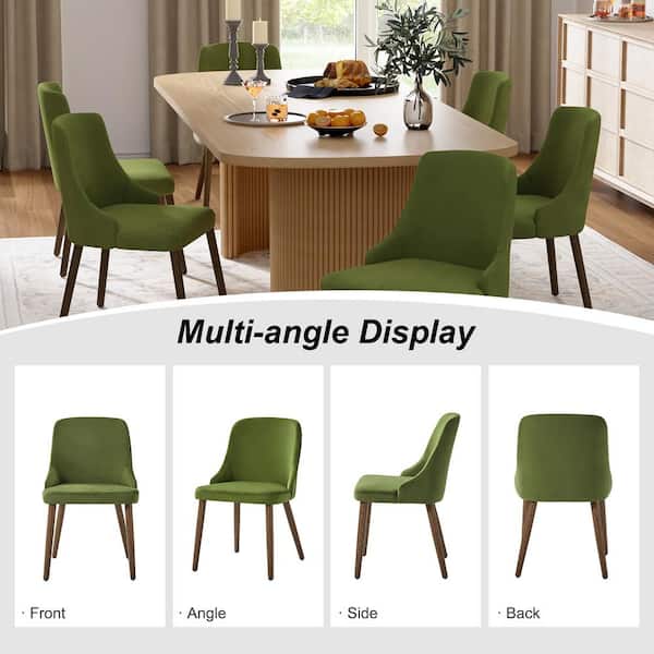 JAYDEN CREATION Nestor Green 19.5 in. W Modern Upholstered Dining