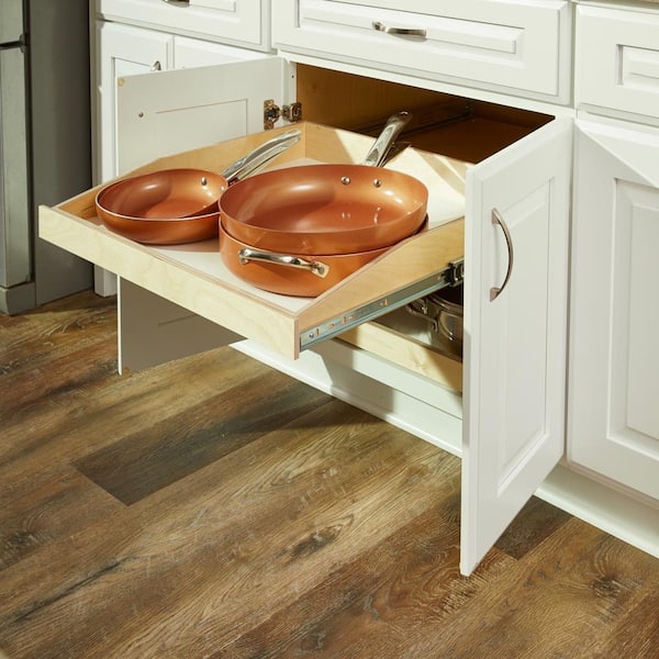 Retractable Kitchen Shelf Organiser Floor Type Adjustable