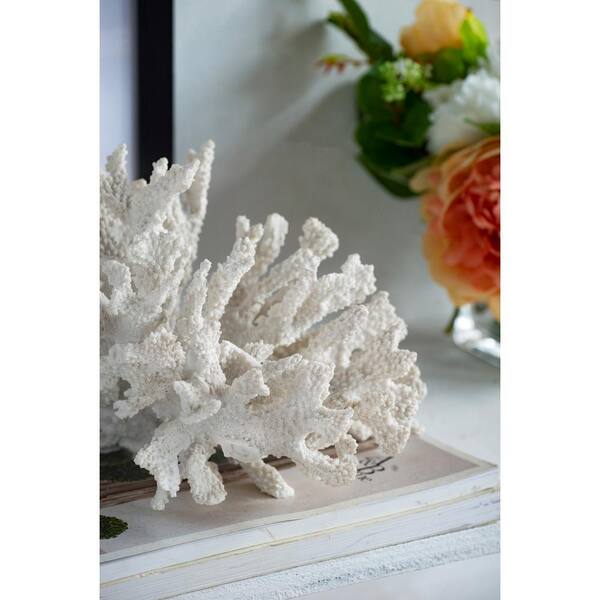 A & B Home 5.5 in. White Decorative Faux Coral 74992-DS - The Home