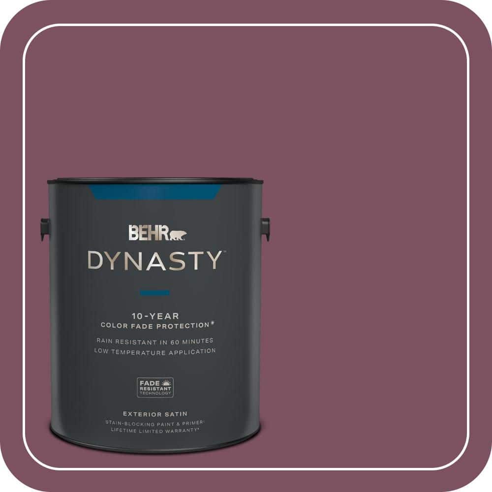 BEHR DYNASTY 1 gal. #PPU1-19 Classic Berry Satin Enamel Exterior Stain ...