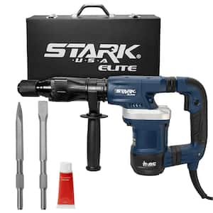 1200-Watt 3100BPM 20.5 in. x 4.5 in. Corded HEX Demolition Jack Hammer Kit with Chisels, Auxiliary Handle and Metal Case