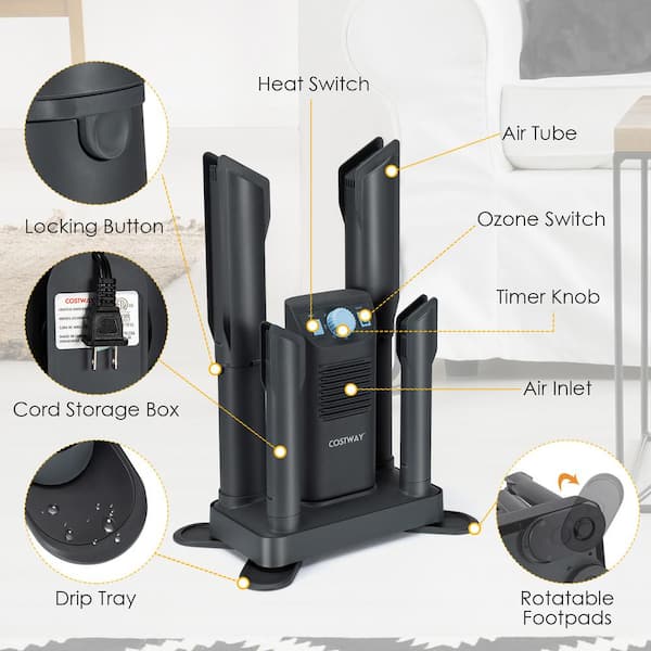 Air Choice Boot Dryer - Electric Shoe Dryer and Warmer with One-Button  Control, Overheat Protection, Fast Heating and Drying, Perfect for Shoes,  Boots, Gloves and Socks