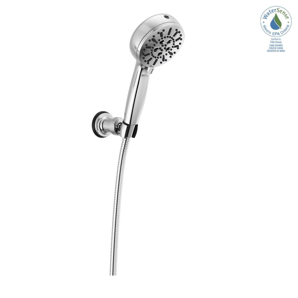 ProClean Chrome Wall-Mount Handheld Shower with Multi-Head
