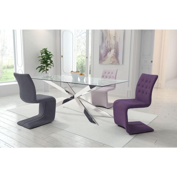 ZUO Hyper Dark Gray Polyblend Dining Chair (Set of 2)