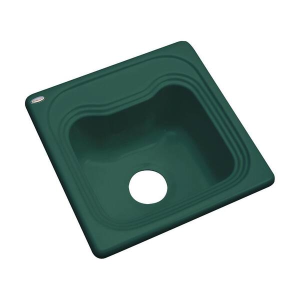 Thermocast Oxford Green Acrylic 16 in. Drop-in Bar Sink in Rain Forest