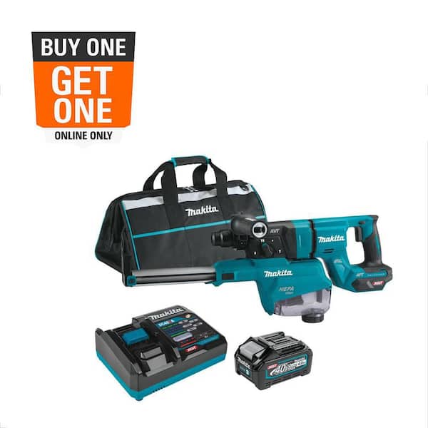 40V max XGT Brushless Cordless 1-1/8 in. Rotary Hammer (D-Handle) Kit w/Dust Extractor, AFT, AWS Capable (4.0Ah)