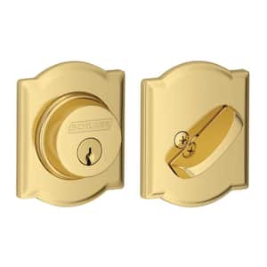 B60 Series Camelot Bright Brass Single Cylinder Deadbolt Certified Highest for Security and Durability