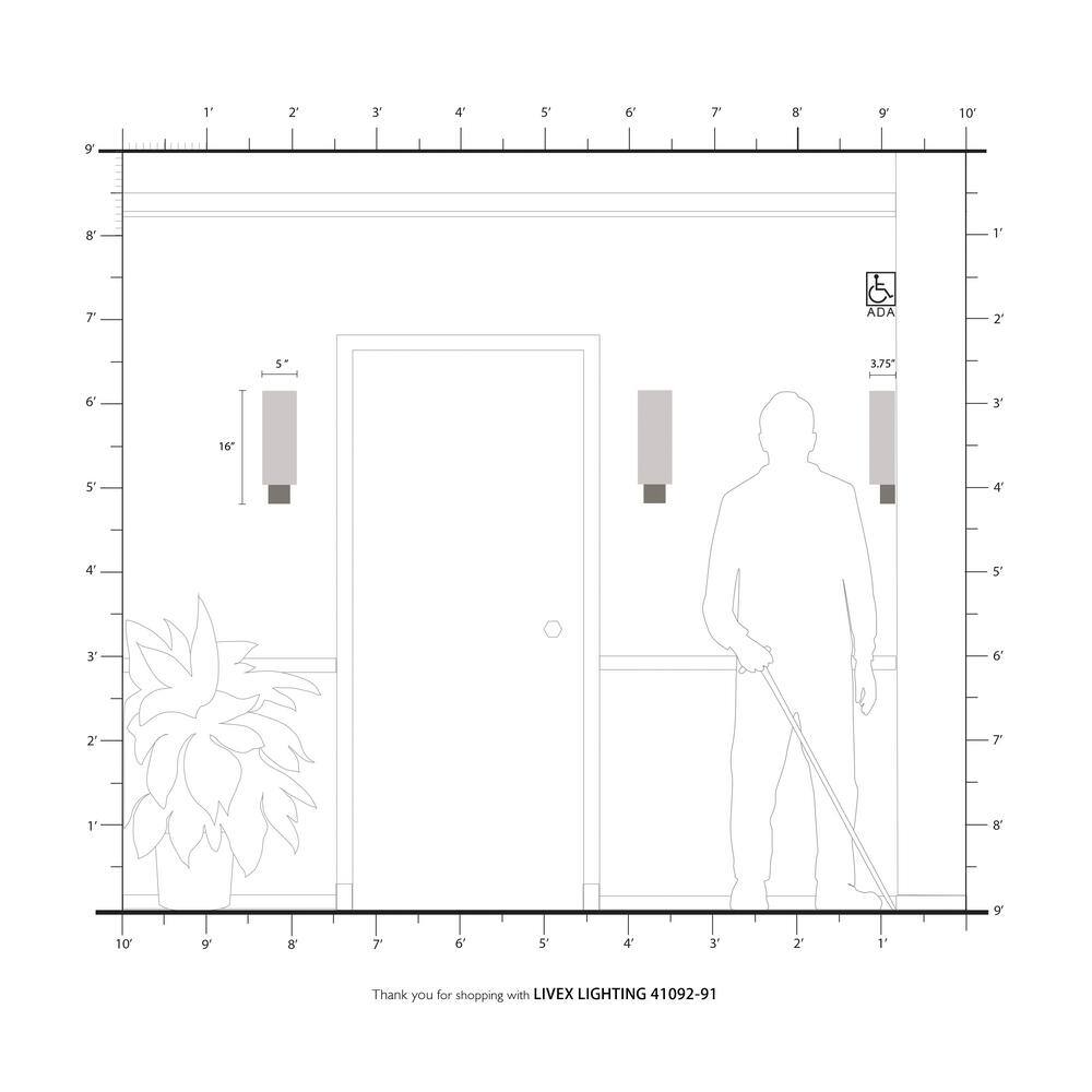 Clark Brushed Nickel 1-Light ADA Compliant Wall Sconce with Off-White Shade