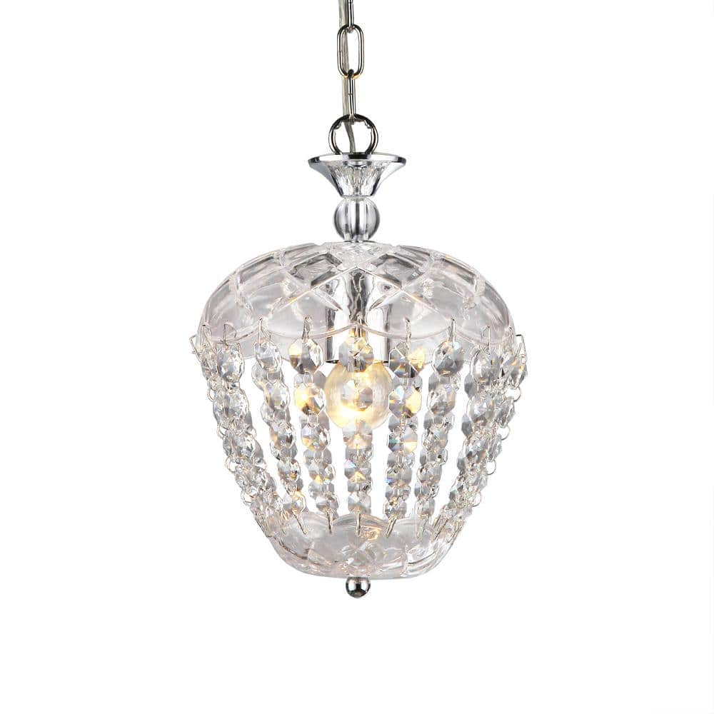 Mini Parisian Chrome Crystal Chandelier Light